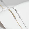 MODIAN 925 Sterling Silver Dainty Simple Shiny Stackable Bracelet For Women White Gold Plated Link Chain Trendy Jewelry