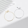 MODIAN 925 Sterling Silver Dainty Simple Shiny Stackable Bracelet For Women White Gold Plated Link Chain Trendy Jewelry
