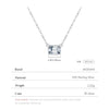 MODIAN 925 Sterling Silver Delicate Emerald Cut Rectangle CZ Pendant Necklace For Women Wedding Party Fine Jewelry Gift