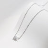MODIAN 925 Sterling Silver Delicate Emerald Cut Rectangle CZ Pendant Necklace For Women Wedding Party Fine Jewelry Gift