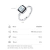 MODIAN 925 Sterling Silver Elegant Black Enamel Zircon Finger Ring Eternal Love Ring For Women Engagement Wedding Fine Jewelry