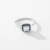 MODIAN 925 Sterling Silver Elegant Black Enamel Zircon Finger Ring Eternal Love Ring For Women Engagement Wedding Fine Jewelry