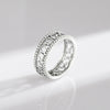 MODIAN 925 Sterling Silver Exquisite Hearts Eternity Band Rings Stackable Stunning Clear CZ Rings For Women Fine Jewelry