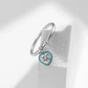 MODIAN 925 Sterling Silver Green Enamel Sweet Romantic Heart Love Charm Rings For Women Daily Accessories Jewelry