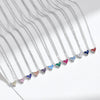 MODIAN 925 Sterling Silver Hearts December Birthstone Pendant Necklace Both Sides CZ Link Chain Necklaces For Women Fine Jewelry