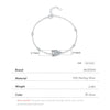 MODIAN 925 Sterling Silver Hearts & Rectangle Emerald Cut Zirconia Wedding Bracelets Classic Romantic Jewelry For Women Gifts