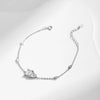 MODIAN 925 Sterling Silver Hearts & Rectangle Emerald Cut Zirconia Wedding Bracelets Classic Romantic Jewelry For Women Gifts
