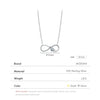 MODIAN 925 Sterling Silver Infinite Love Necklace Romantic Embrace Heart Pendant Link Chain For Women Anniversary Jewelry Gifts