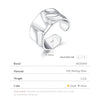 MODIAN 925 Sterling Silver Irregular Texture Stackable Finger Ring Wide Style Adjustable Fine Jewelry For Women