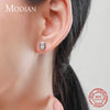 MODIAN 925 Sterling Silver Jewelry Sets Luxury Oval Clear CZ Necklace Earrings For Women Wedding Engagement Statement Jewelry