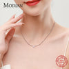 MODIAN 925 Sterling Silver Jewelry Sets Luxury Oval Clear CZ Necklace Earrings For Women Wedding Engagement Statement Jewelry