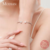 MODIAN 925 Sterling Silver Luxury Asymmetry Sparkling AAAAA Zirconia Open Size Bangle Bracelet For Women Wedding Fine Jewelry