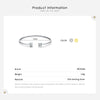 MODIAN 925 Sterling Silver Luxury Asymmetry Sparkling AAAAA Zirconia Open Size Bangle Bracelet For Women Wedding Fine Jewelry