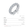 MODIAN 925 Sterling Silver Luxury Emerald Cut Square Sparkling Zirconia Wedding Ring For Women Anniversary Fine Jewelry Gifts