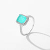 MODIAN 925 Sterling Silver Luxury Paraiba Tourmaline Rings For Women Wedding Engagement Band Fine Jewelry Anniversary Gifts