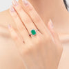 MODIAN 925 Sterling Silver Luxury Rectangle Emerald Cut Sparkling Ring Platinum Plated For Women Wedding Statement Jewelry Gift