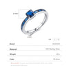 MODIAN 925 Sterling Silver Luxury Square Blue Cubic Zirconia Ring Classic Romantic Rings for Women Wedding Gift Fine Jewelry