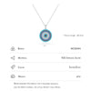 MODIAN 925 Sterling Silver Luxury Vintage Pendant Necklace Turquoise Blue Clear CZ Link Chain For Women Fine Jewelry Gifts