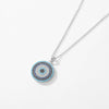 MODIAN 925 Sterling Silver Luxury Vintage Pendant Necklace Turquoise Blue Clear CZ Link Chain For Women Fine Jewelry Gifts