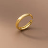 MODIAN 925 Sterling Silver Minimalism Frosted Trendy Open Ring Fish Gold Color Adjustable Size 6-8 Rings for Women Fine Jewelry