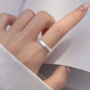 MODIAN 925 Sterling Silver Minimalism Frosted Trendy Open Ring Fish Gold Color Adjustable Size 6-8 Rings for Women Fine Jewelry