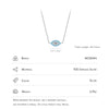 MODIAN 925 Sterling Silver Natural Blue Turquoise Pendant Necklace Sparkling Pave Setting CZ for Women Valentine's Day Gift