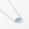 MODIAN 925 Sterling Silver Natural Blue Turquoise Pendant Necklace Sparkling Pave Setting CZ for Women Valentine's Day Gift
