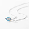 MODIAN 925 Sterling Silver Natural Blue Turquoise Pendant Necklace Sparkling Pave Setting CZ for Women Valentine's Day Gift