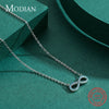 MODIAN 925 Sterling Silver Natural Turquoise Romantic Infinite Love Pendant Necklace For Women Valentine's Day Gifts Jewelry