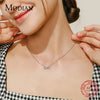 MODIAN 925 Sterling Silver Natural Turquoise Romantic Infinite Love Pendant Necklace For Women Valentine's Day Gifts Jewelry