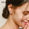 MODIAN 925 Sterling Silver Natural Turquoise Stud Earrings For Women Romantic Infinite Love Fine Jewelry Valentine's Day Gift