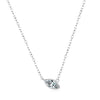 MODIAN 925 Sterling Silver Oblique Rhombic CZ Pendant Necklace Trendy Stackable Neck Chain for Women Wedding Fine Jewelry