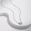 MODIAN 925 Sterling Silver Oblique Rhombic CZ Pendant Necklace Trendy Stackable Neck Chain for Women Wedding Fine Jewelry