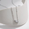MODIAN 925 Sterling Silver Oblique Rhombic CZ Pendant Necklace Trendy Stackable Neck Chain for Women Wedding Fine Jewelry