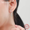 MODIAN 925 Sterling Silver Punk  Exquisite  Clear CZ Snake Adjustable Rings Bangle Earrings For Women Fine Jewelry Sets