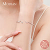 MODIAN 925 Sterling Silver Punk  Exquisite  Clear CZ Snake Adjustable Rings Bangle Earrings For Women Fine Jewelry Sets