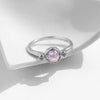MODIAN 925 Sterling Silver Purple Rose Cut Round Zirconia Ring Delicate Asymmetry Rings For Women Fine Jewelry Gift