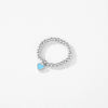 MODIAN 925 Sterling Silver Rainbow Colorful Beads Adjustable Finger Ring Trendy Stackable Fine Jewelry For Women Girls Gifts