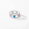 MODIAN 925 Sterling Silver Rainbow Colorful Hearts To Hearts Enamel Finger Ring For Women Fine Jewelry Valentine’s Day Gifts