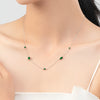 MODIAN 925 Sterling Silver Rainbow Colorful Zirconia Pendant Necklace Shiny Geometric Chain Neck For Women Party Jewelry Gift