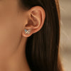 MODIAN 925 Sterling Silver Rainbow Colorful Zirconia Stud Earrings Luxury Hollow Butterfly Fine Jewelry For Women Christmas Gift