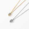 MODIAN 925 Sterling Silver Rhombus Sparkling Zirconia Pendant Necklace Trendy Gold Color Link Chain For Women Fine Jewelry Gifts
