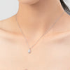 MODIAN 925 Sterling Silver Rhombus Sparkling Zirconia Pendant Necklace Trendy Gold Color Link Chain For Women Fine Jewelry Gifts