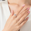 MODIAN 925 Sterling Silver Romantic Heart Love Finger Ring Pave Setting CZ Band For Women Wedding Engagement Anniversary Gift