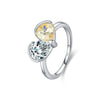 MODIAN 925 Sterling Silver Romantic Hearts Ring Delicate Water Drop CZ Stone Finger Ring For Women Wedding Fine Jewelry Gift