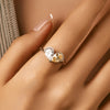 MODIAN 925 Sterling Silver Romantic Hearts Ring Delicate Water Drop CZ Stone Finger Ring For Women Wedding Fine Jewelry Gift