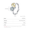 MODIAN 925 Sterling Silver Romantic Hearts Ring Delicate Water Drop CZ Stone Finger Ring For Women Wedding Fine Jewelry Gift