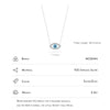 MODIAN 925 Sterling Silver Sea Blue Eye Zirconia Pendant Necklace link Chain Trendy Stackable Neck For Women Fine Jewelry Gifts