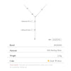 MODIAN 925 Sterling Silver Shambhala Sparkling Zirconia Ball Chain Luxury Shiny Y Shape Necklace For Women Fine Choker Jewelry