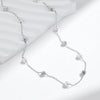 MODIAN 925 Sterling Silver Shambhala Sparkling Zirconia Ball Chain Luxury Shiny Y Shape Necklace For Women Fine Choker Jewelry